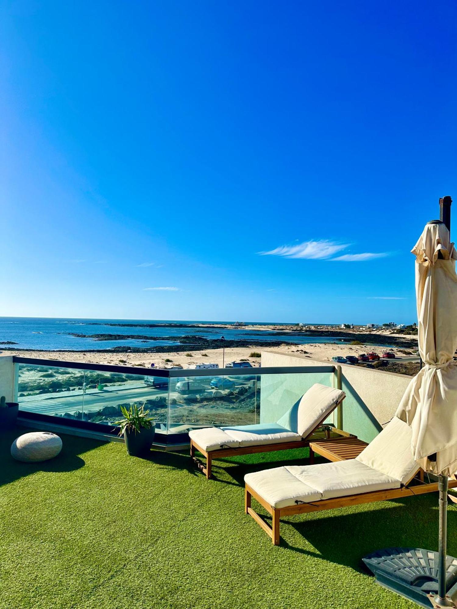 Apartamento Villa Bruno Con Vistas Al Mar, Primera Linea De Playa Cotillo Dış mekan fotoğraf