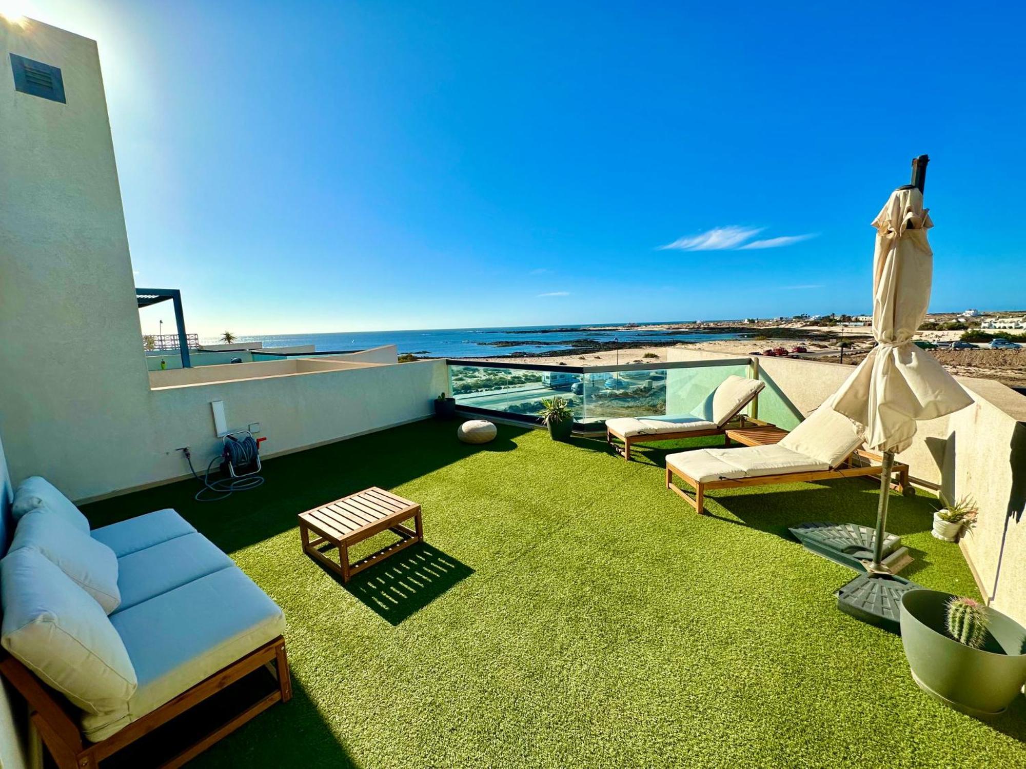 Apartamento Villa Bruno Con Vistas Al Mar, Primera Linea De Playa Cotillo Dış mekan fotoğraf