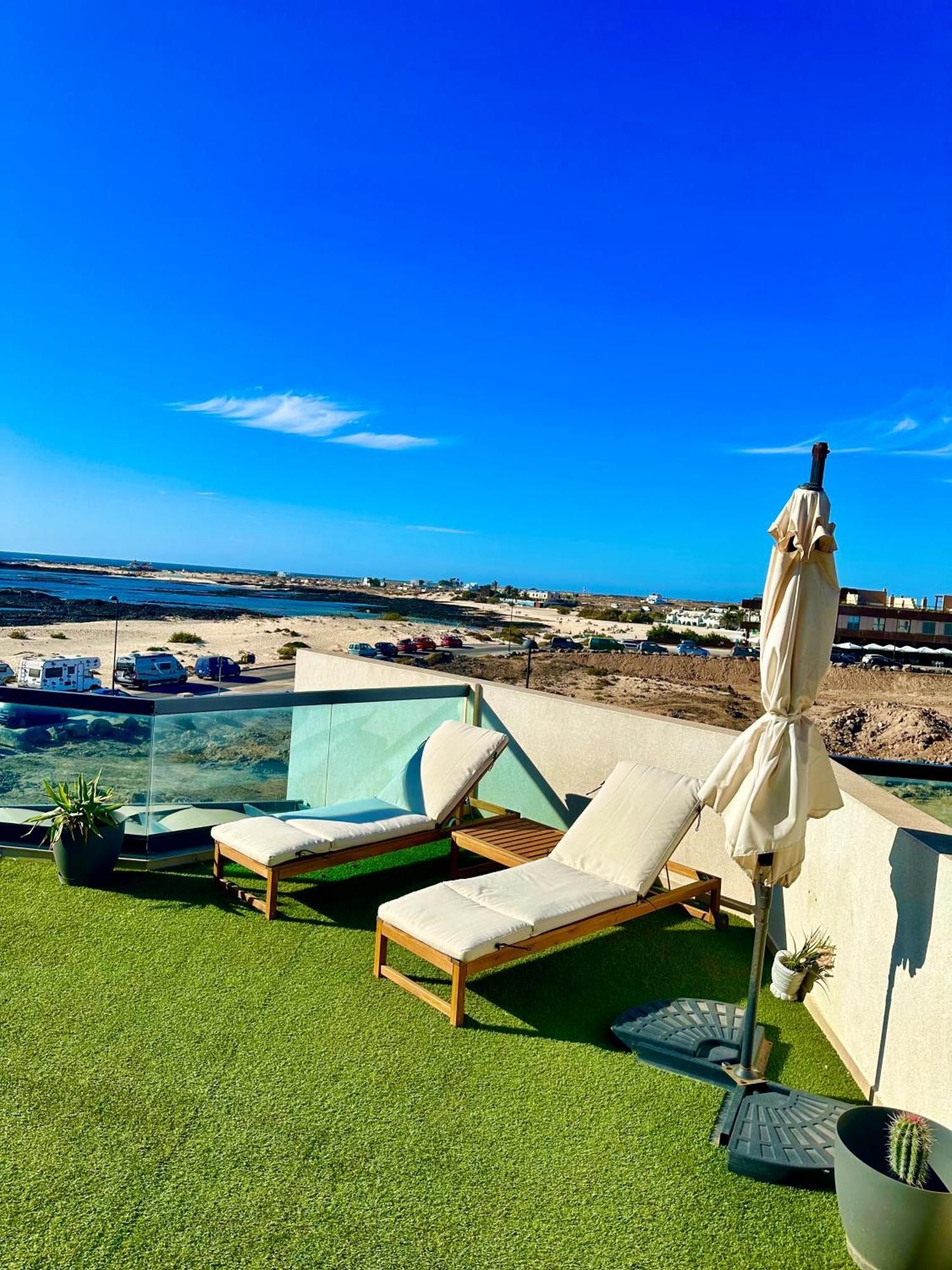 Apartamento Villa Bruno Con Vistas Al Mar, Primera Linea De Playa Cotillo Dış mekan fotoğraf
